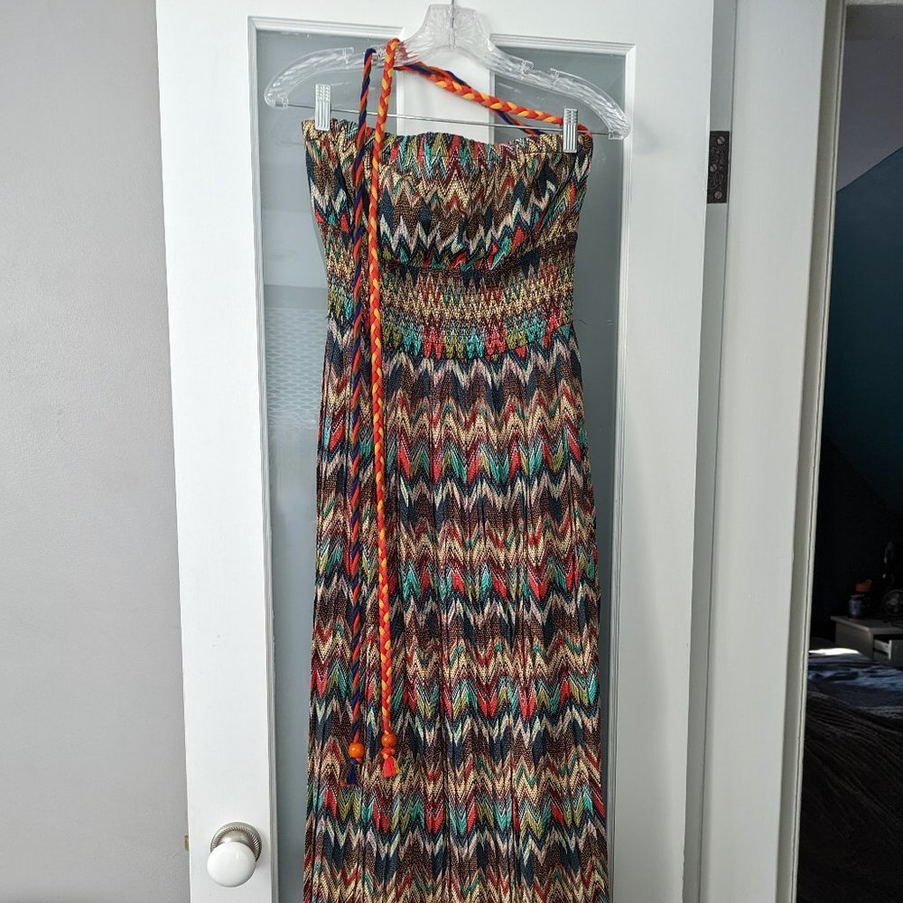 Strapless maxi dress